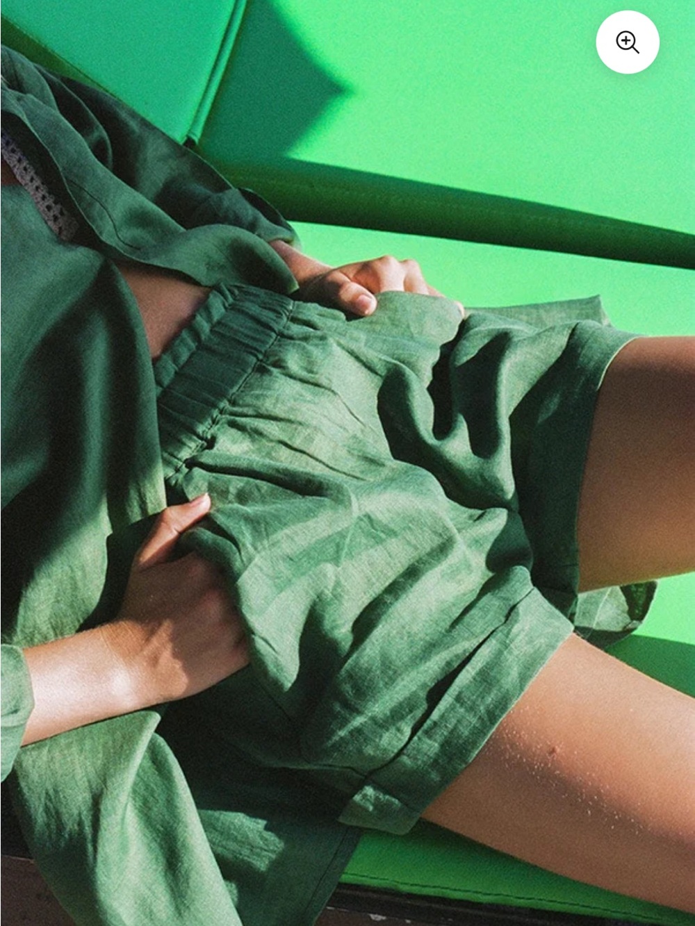 Rove Green Linen Shorts